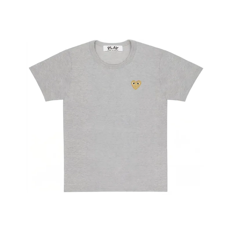 CDG Play T Shirt Unisex Top Gray-0