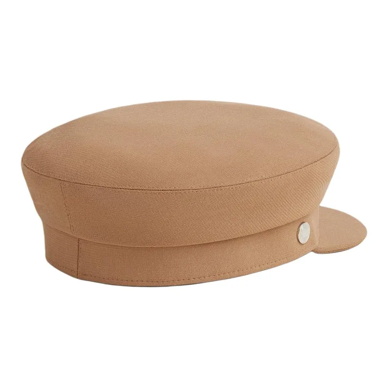 HERMES Fabric, Rayon, Elastane Hats & Caps Women's Brown-1