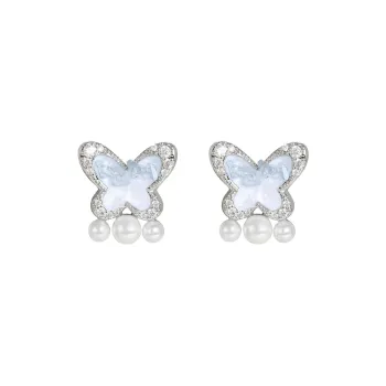 BING STUDIO 925 Silver Needles Stud Earrings Women's