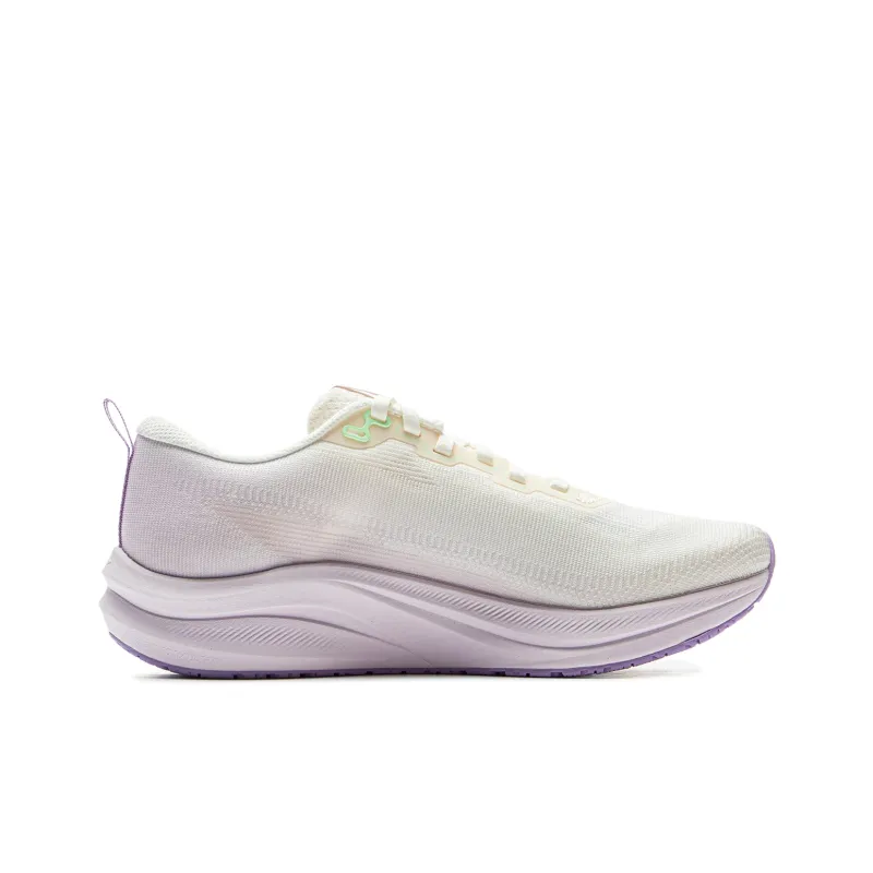 LiNing Red Hare 8 Slip Resistant Breathable Low Top Training Racing Running Shoes Women's White Purple-1