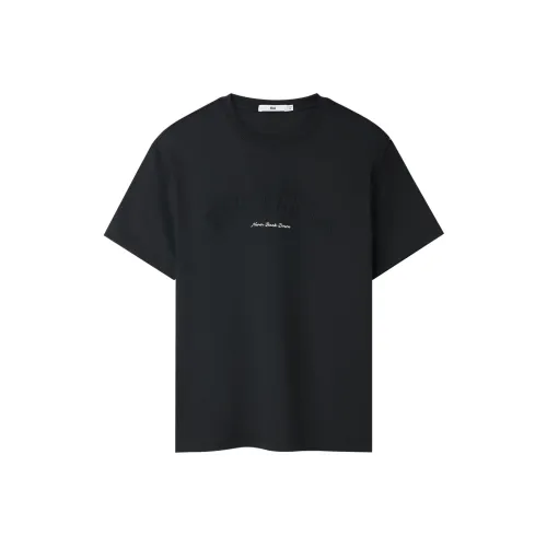 HLA T Shirts Men Black Pattern W7