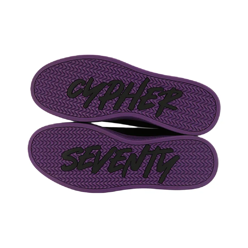 Cypher Seventy Sefsa Leowalk Low Top Skateboard Shoes Unisex Black Purple-5