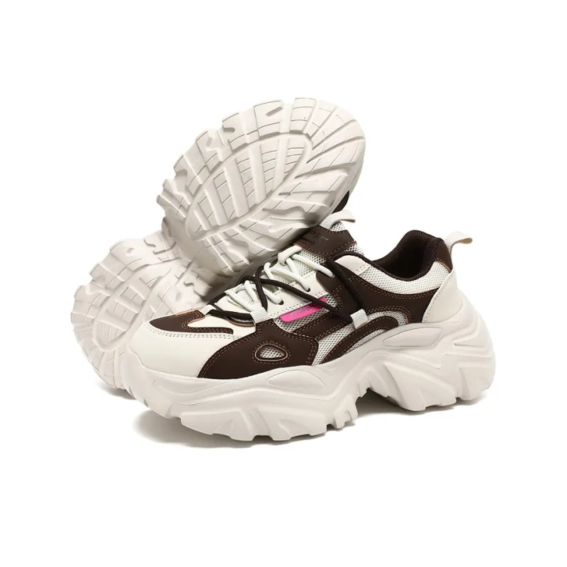 JANECO Chunky Sneakers Women's Low Top White-14