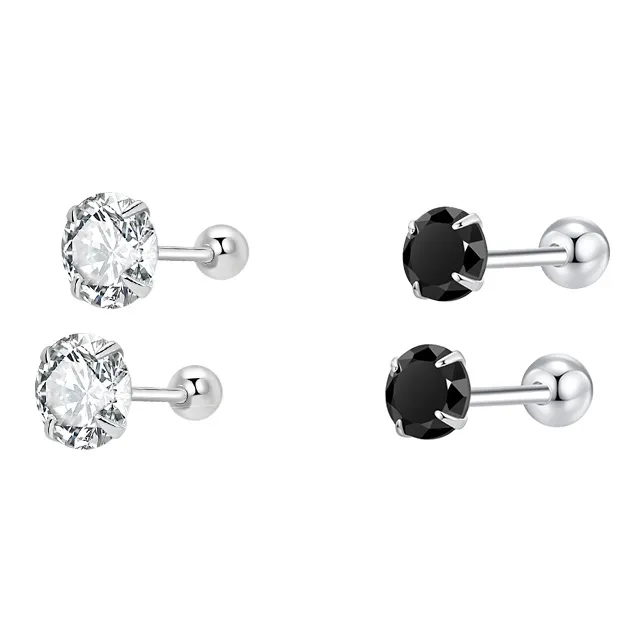 JAY 999 Fine Silver Stud Earrings Unisex-12