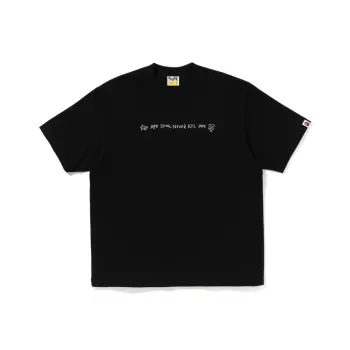 A BATHING APE Hand Drawn Logo Relaxed Fit Tee