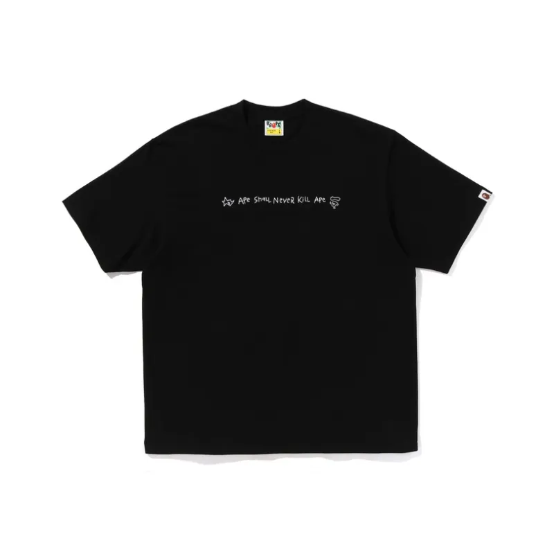 Bape Hand Drawn Logo Relaxed Fit Tee-0