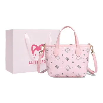 ALI THE FOX PU Shoulder Bag Women's Pink/Milk Tea