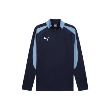 PUMA IndividualLIGA Quarter-Zip T-Shirt Men's Marine Blue