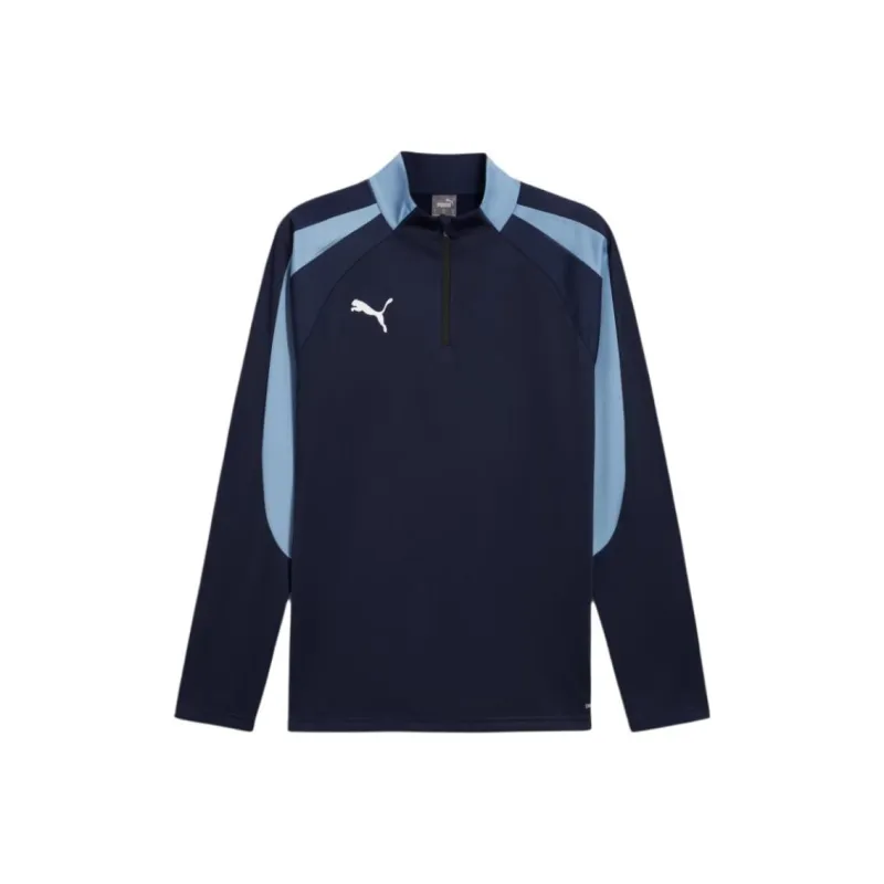 PUMA IndividualLIGA Quarter-Zip T-Shirt Men's Marine Blue-0