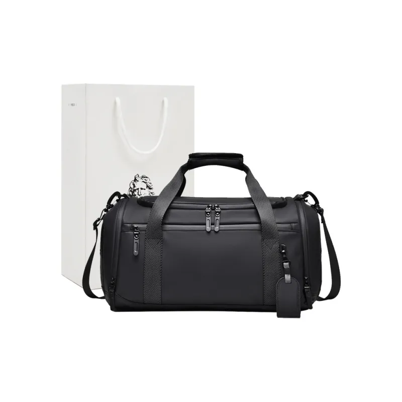 Old Man's Head Fabric Travel Bag Men's Black-0