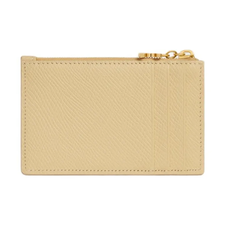 CELINE Triomphe Calfskin Card Holder Women's Yellow-2
