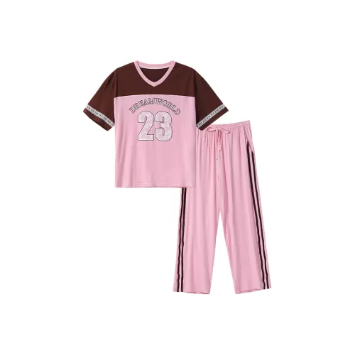 Tutuanna* Pajama Set Women's Light Peach Red