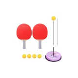[Frozen]2-Piece 5-Ball, Classic Wood Paddle*2+Base