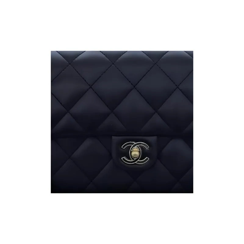 CHANEL Lambskin Flap Bag, Shoulder Bag, Crossbody Bag, Handbag Large Size Women's Black-2