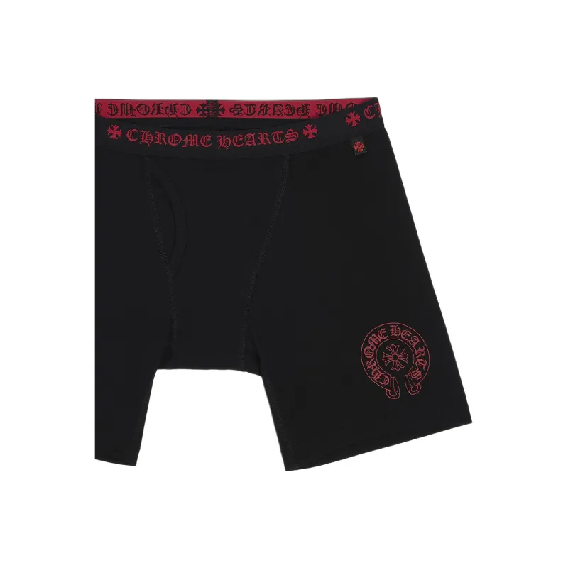 Chrome Hearts Long Boxer Brief Black/Red-2