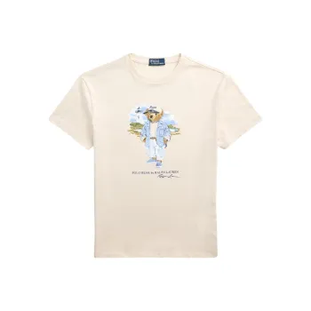 Polo Ralph Lauren Original Label Seeded Jersey Novelty Bear Short Sleeve