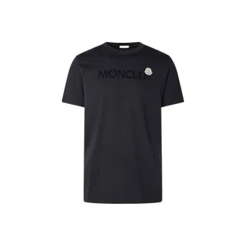 Moncler Flocked Crewneck T Shirt