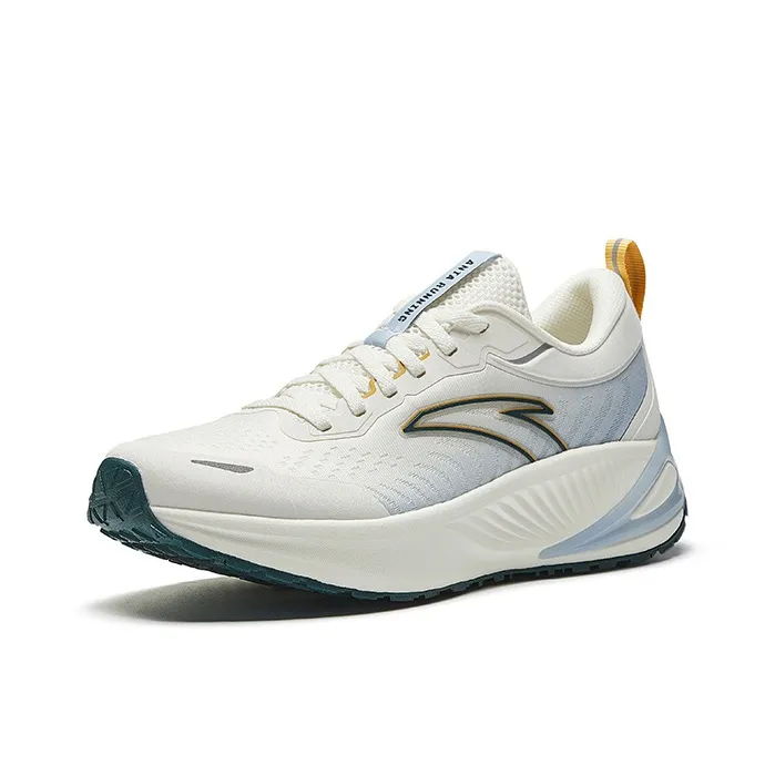 Anta Anti Slip Wear Resistant Low Top Casual Running Shoes Women's White Blue-1
