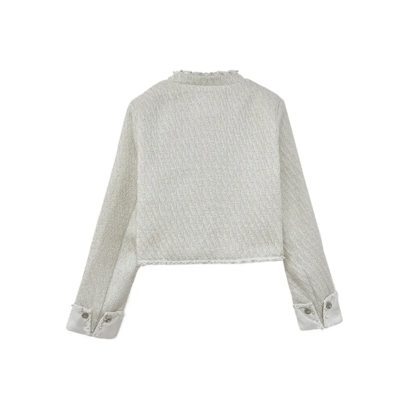 Icicofficial Cropped Coats Women's White-1