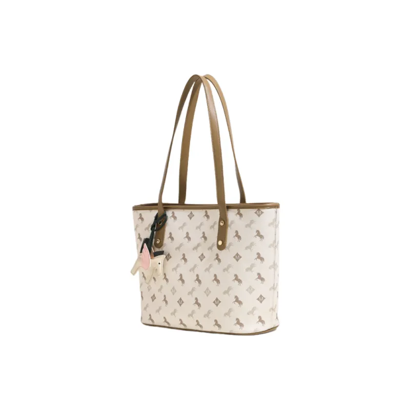 OCTSUI PU Tote Bag Shopping Bag Shoulder Bag Regular Women's Peach Pink/Nut Apricot/Dusk Black-5