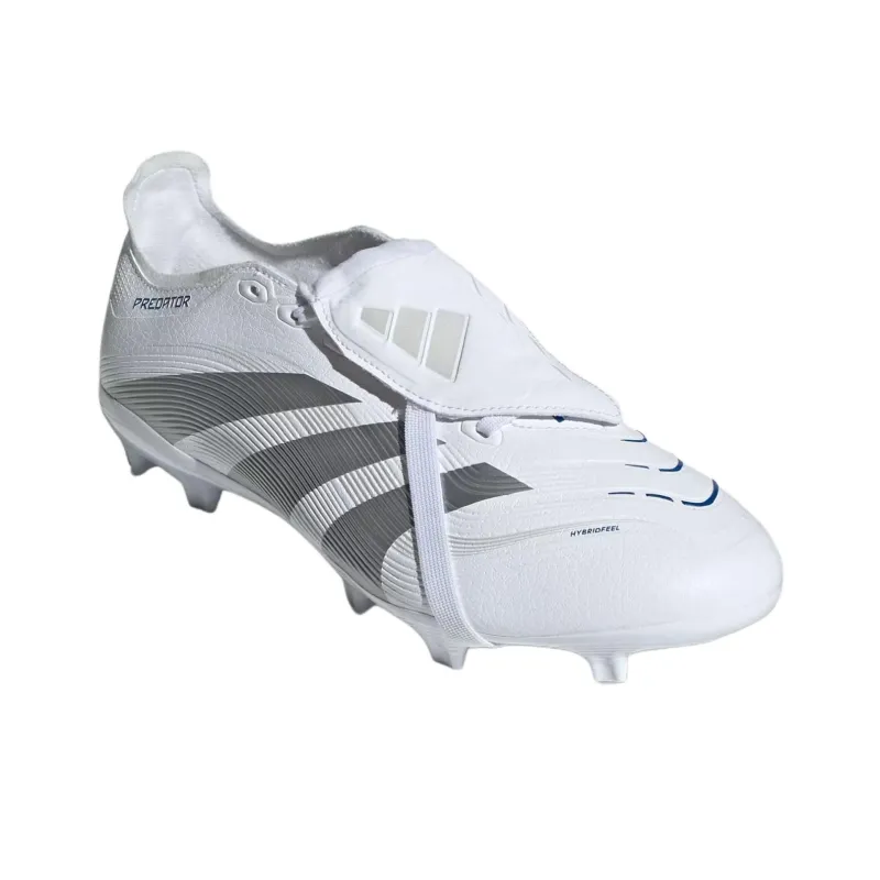 Adidas Predator League Fold Over Tongue FG/MG Cloud White Silver Metallic Bright Royal-2