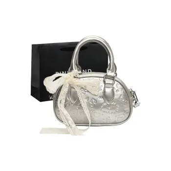 PINK·LAND PU Handbag Regular Women's Black/Silver/Pink/White