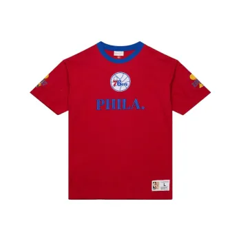 Mitchell & Ness x NBA Philadelphia 76ers Team OG 3.0 Vintage T Shirt Men's Red