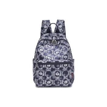 FIDO DIDO Oxford Backpack Medium Size Women's Ecru/Blue