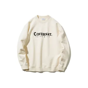 COVERNAT Crew Neck Loose Fit Regular Sweatshirt Unisex Ivory White