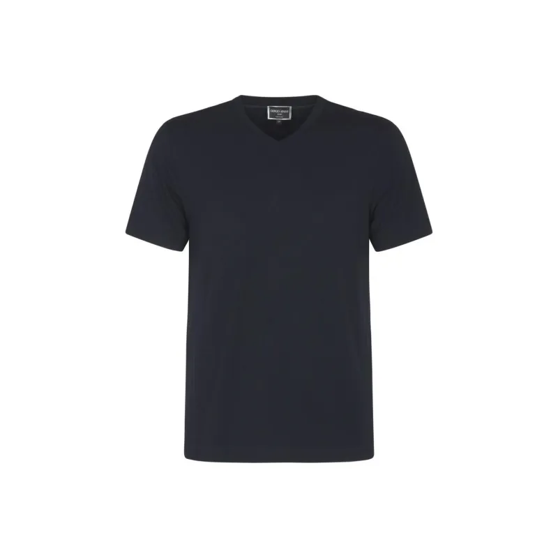 GIORGIO ARMANI Icon V Neck Short Sleeved T Shirt-0