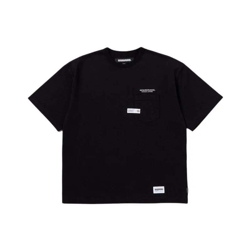 NEIGHBORHOOD Logo embroidered Cotton T shirt-0