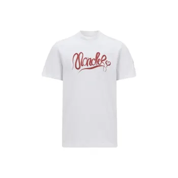 Moncler Calligraphy Logo Cotton T shirt