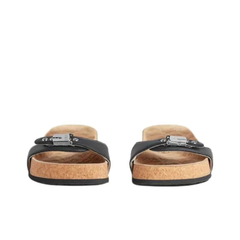 Scholl x Balenciaga Slip Resistant Slide Slippers Women's Black-4