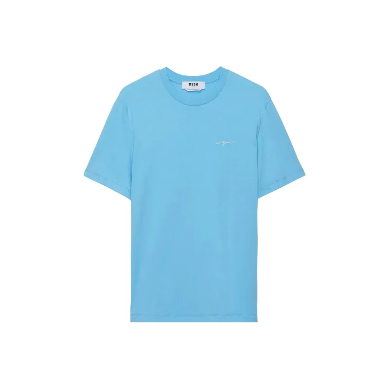 MSGM Logo embroidered T shirt-0