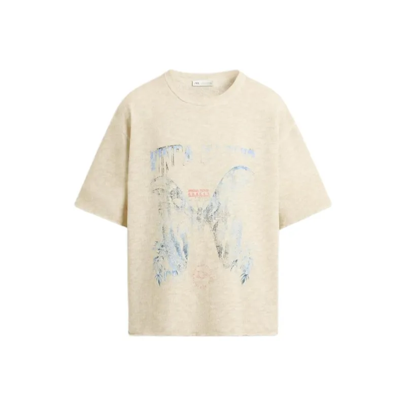 ZARA T Shirts Men White-0