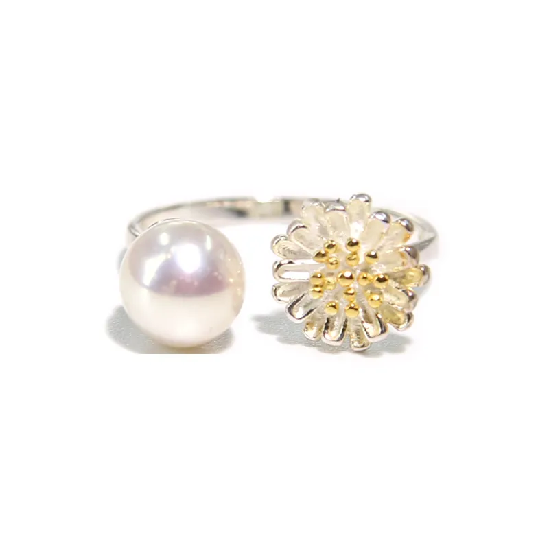 SANWUBALUOKE Pearl Rings Women's-4