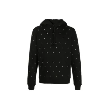 SAINT LAURENT Eyelet Basic Logo Hoodie