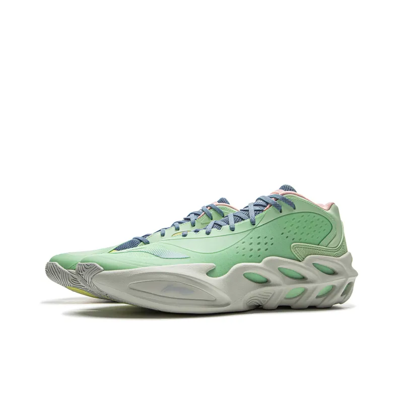 LiNing XinSheng Cushioning Slip Resistant Mid Top Basketball Shoes Men's Green-2