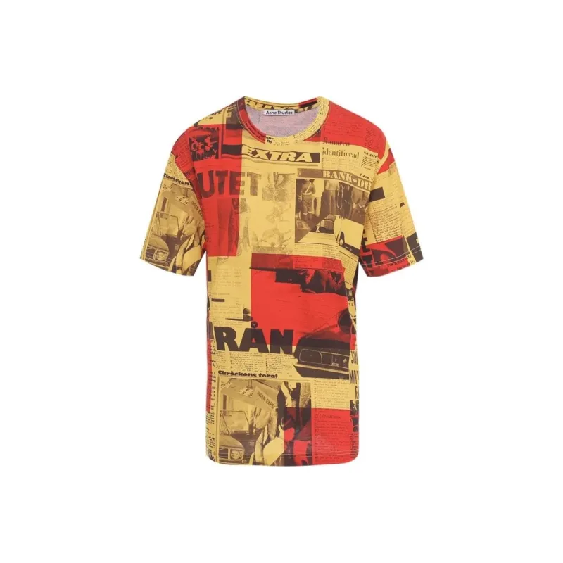 Acne Studios T Shirt Men's Red Yellow-0