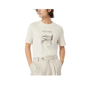 Brunello Cucinelli Graphic Printed Crewneck T Shirt