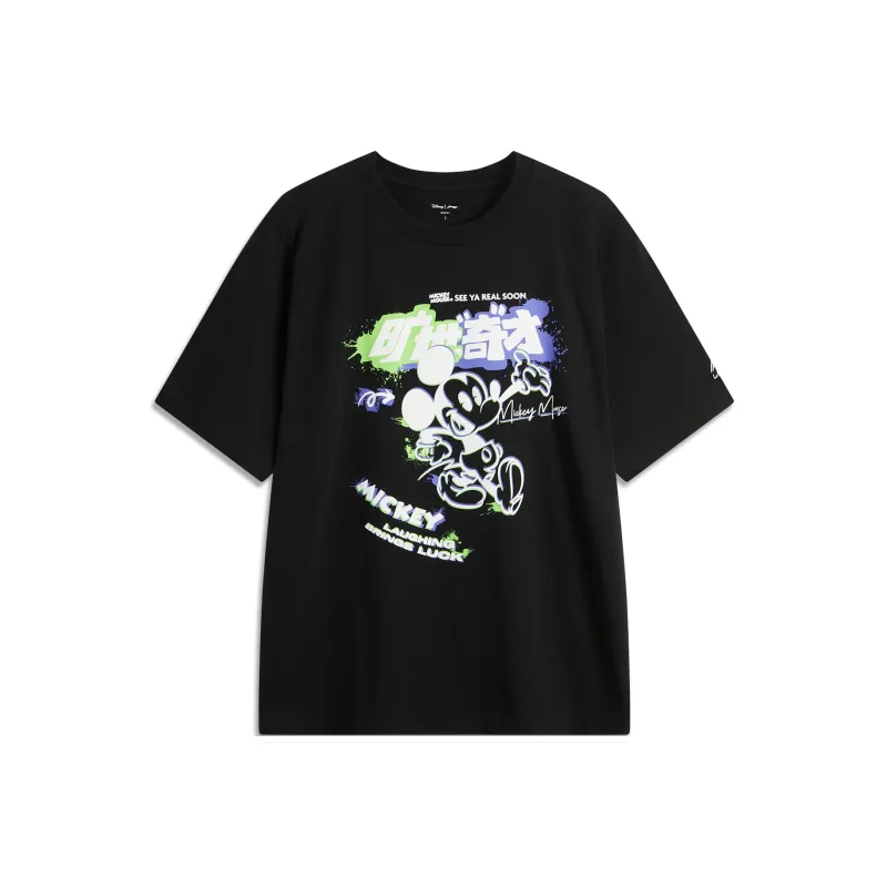 LiNing Disney T Shirt Unisex Black-0