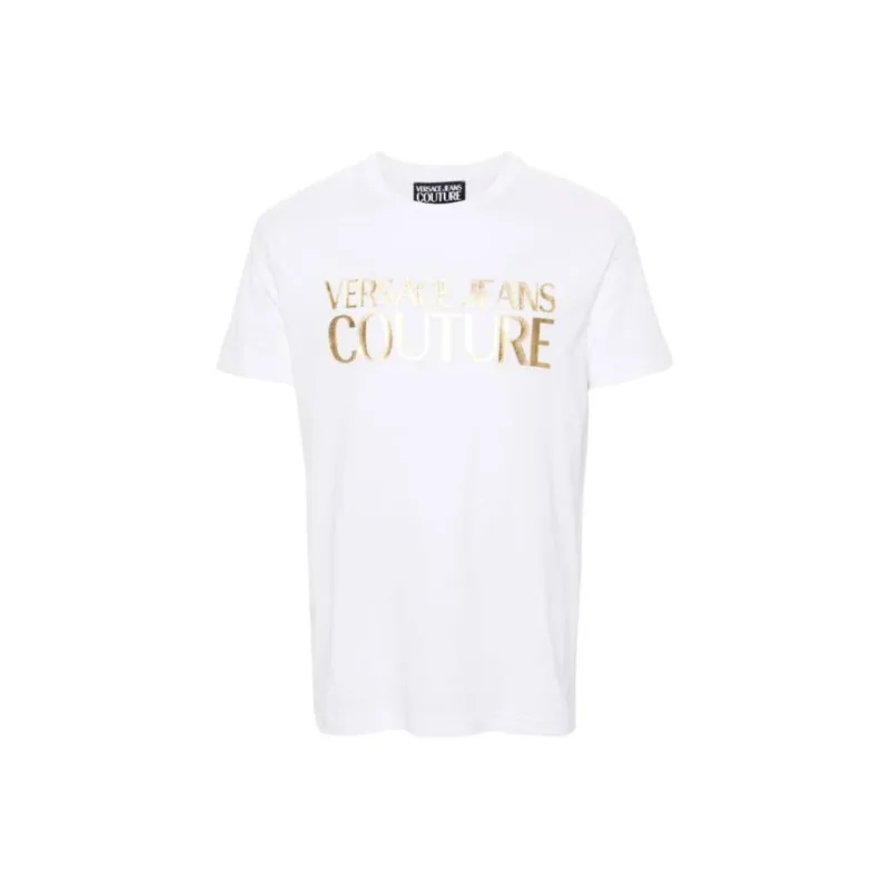 VERSACE JEANS COUTURE Logo Printed Crewneck T Shirt-0