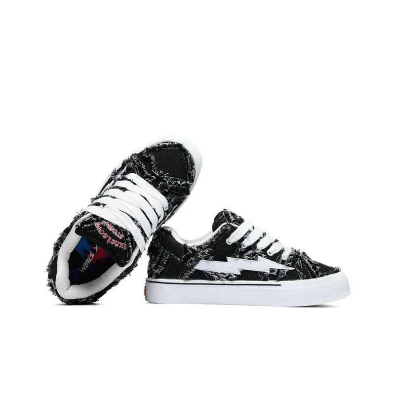 VFTS Lightning Skateboard Shoes Anti Slip Wear Resistant Low Top Classic Preppy Style Students Unisex-10