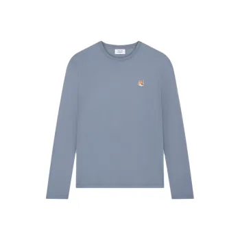 Maison Kitsune Fox Head Patch Long Sleeved T Shirt