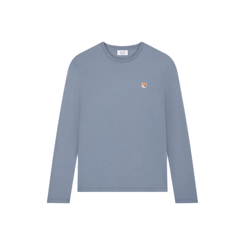 Maison Kitsune Fox Head Patch Long Sleeved T Shirt-0