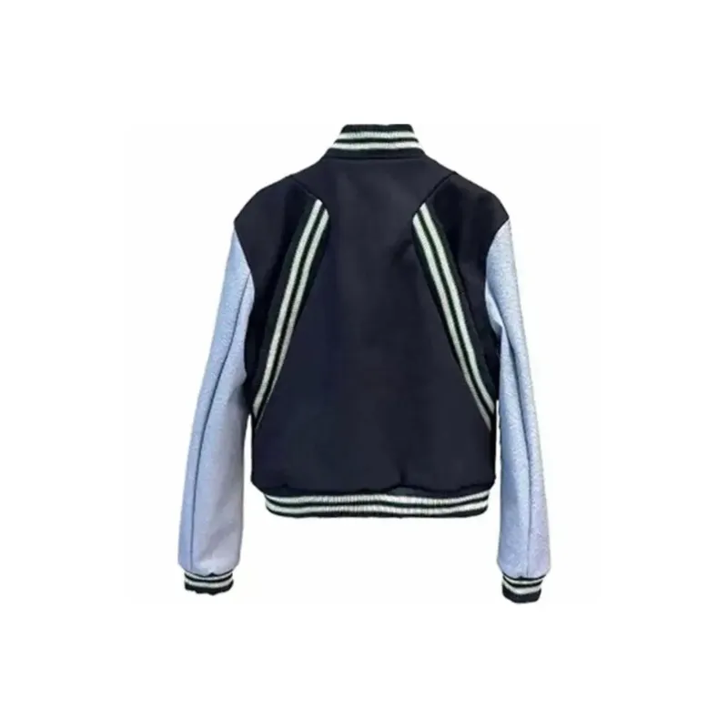 NEVER RULE Baseball Jacket Unisex Navy Blue-1