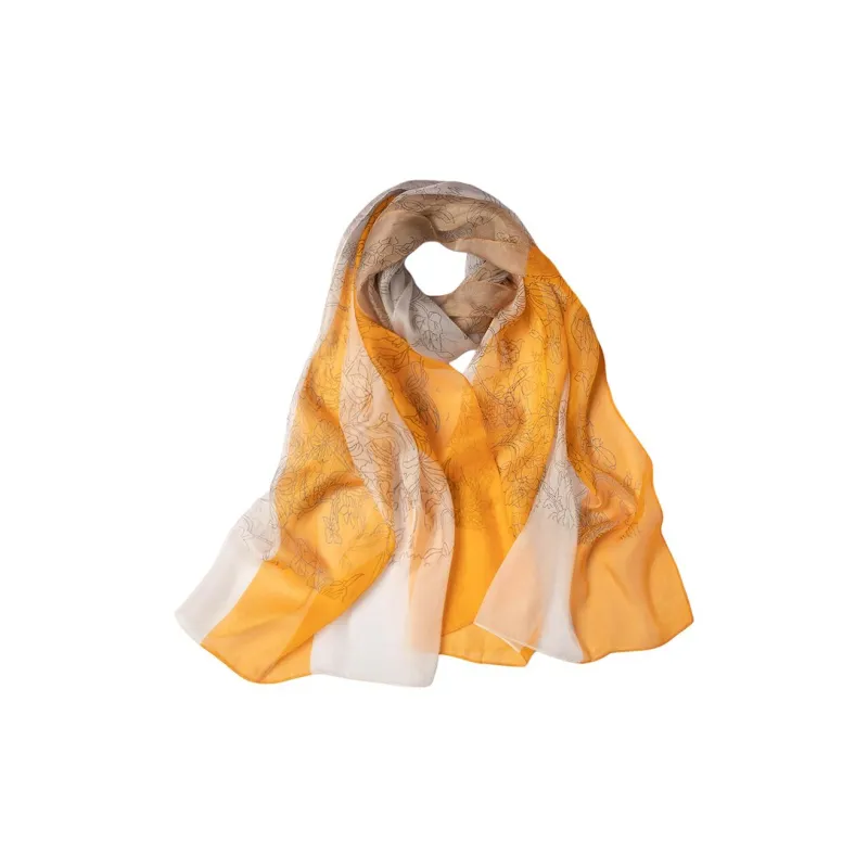 H YXIANG Silk Scarves Women's-18
