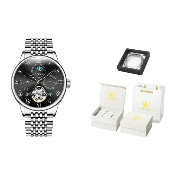 OLEVS Wisdom Series Mechanical Movement Watch Men's Watches White Dial