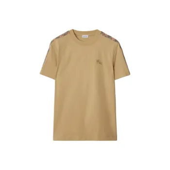 Burberry Checkered trim Cotton T shirt
