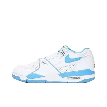 Nike Air Flight 89 Anti Slip Wear Resistant Low Top Vintage Basketball Shoes Men's White Blue